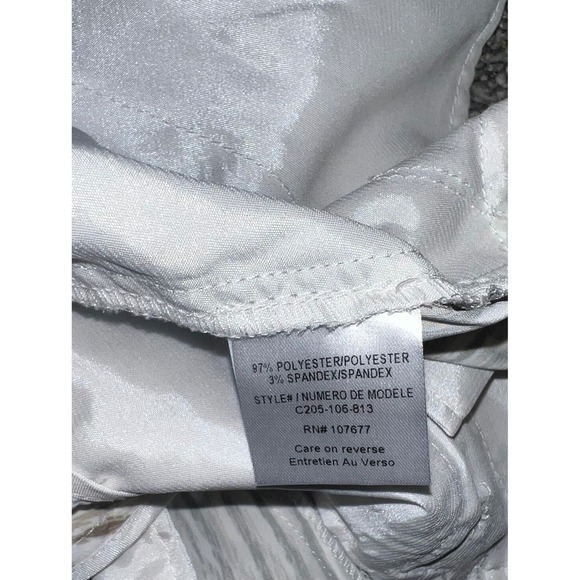 Alice + Olivia Striped Mini Shorts brown & white Sz 2 Coastal - Picture 4 of 7